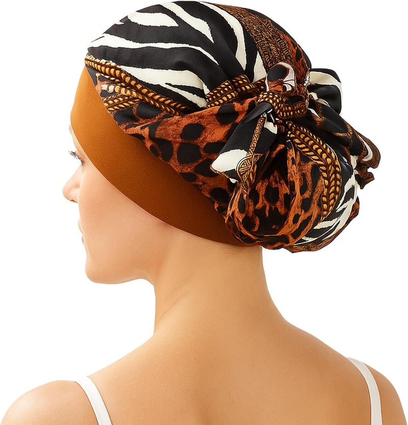 FADACHY Chemo Headwear for Women,Chemo Caps Lightweight for Summer with Head Scarf,Silky Soft Hair Turbans Fashion - Image 3